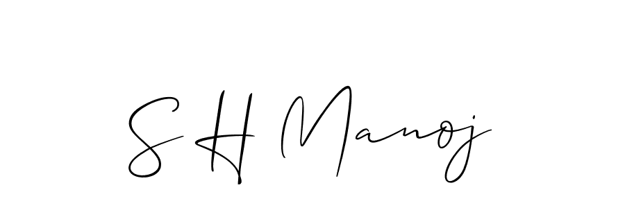 Make a short S H Manoj signature style. Manage your documents anywhere anytime using Allison_Script. Create and add eSignatures, submit forms, share and send files easily. S H Manoj signature style 2 images and pictures png