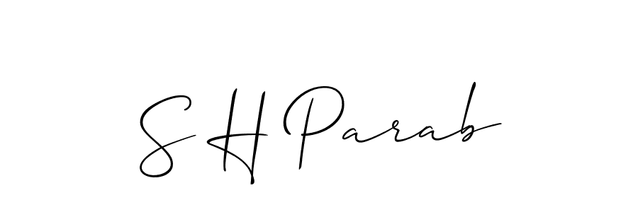 Similarly Allison_Script is the best handwritten signature design. Signature creator online .You can use it as an online autograph creator for name S H Parab. S H Parab signature style 2 images and pictures png