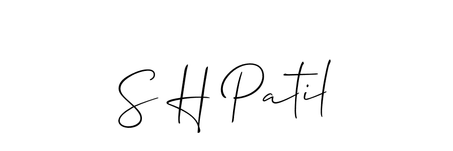 How to make S H Patil signature? Allison_Script is a professional autograph style. Create handwritten signature for S H Patil name. S H Patil signature style 2 images and pictures png