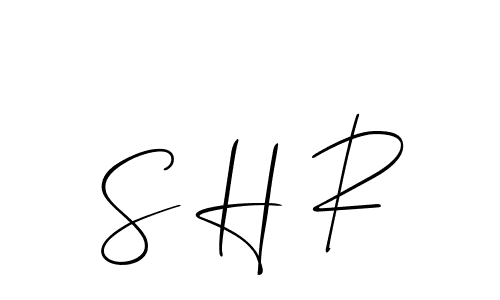 S H R stylish signature style. Best Handwritten Sign (Allison_Script) for my name. Handwritten Signature Collection Ideas for my name S H R. S H R signature style 2 images and pictures png