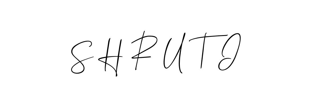 Similarly Allison_Script is the best handwritten signature design. Signature creator online .You can use it as an online autograph creator for name S H R U T I. S H R U T I signature style 2 images and pictures png