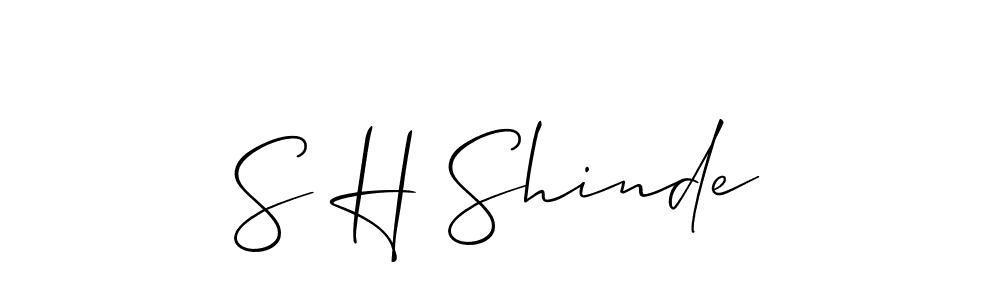 Also You can easily find your signature by using the search form. We will create S H Shinde name handwritten signature images for you free of cost using Allison_Script sign style. S H Shinde signature style 2 images and pictures png