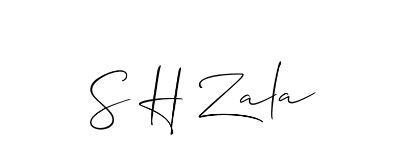 You can use this online signature creator to create a handwritten signature for the name S H Zala. This is the best online autograph maker. S H Zala signature style 2 images and pictures png