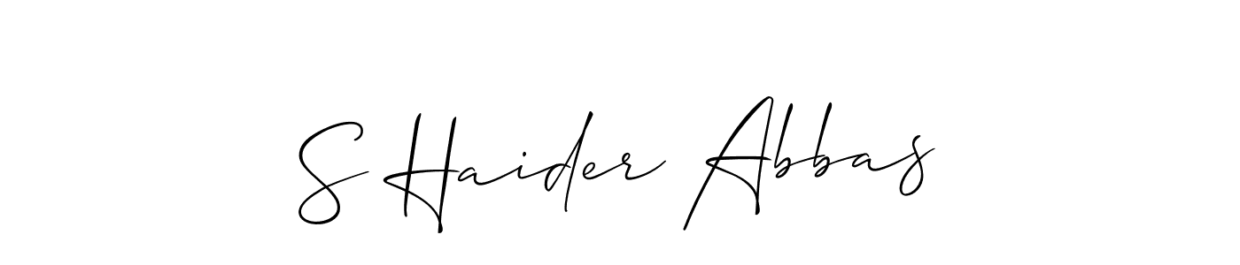 It looks lik you need a new signature style for name S Haider Abbas. Design unique handwritten (Allison_Script) signature with our free signature maker in just a few clicks. S Haider Abbas signature style 2 images and pictures png