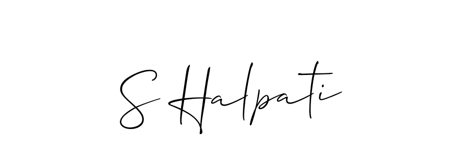 Make a beautiful signature design for name S Halpati. With this signature (Allison_Script) style, you can create a handwritten signature for free. S Halpati signature style 2 images and pictures png