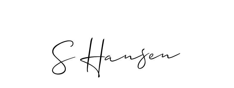 How to Draw S Hansen signature style? Allison_Script is a latest design signature styles for name S Hansen. S Hansen signature style 2 images and pictures png