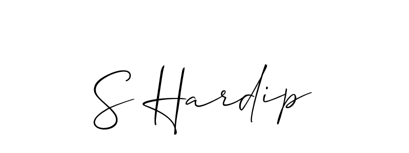 Best and Professional Signature Style for S Hardip. Allison_Script Best Signature Style Collection. S Hardip signature style 2 images and pictures png