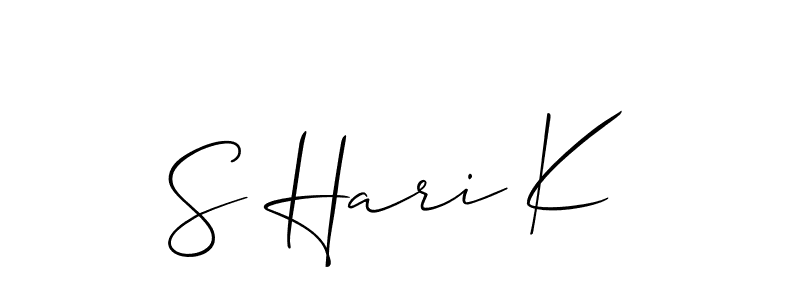 It looks lik you need a new signature style for name S Hari K. Design unique handwritten (Allison_Script) signature with our free signature maker in just a few clicks. S Hari K signature style 2 images and pictures png