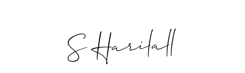 Similarly Allison_Script is the best handwritten signature design. Signature creator online .You can use it as an online autograph creator for name S Harilall. S Harilall signature style 2 images and pictures png