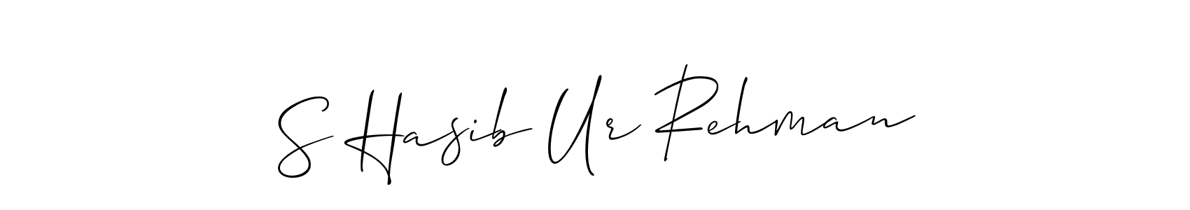 See photos of S Hasib Ur Rehman official signature by Spectra . Check more albums & portfolios. Read reviews & check more about Allison_Script font. S Hasib Ur Rehman signature style 2 images and pictures png