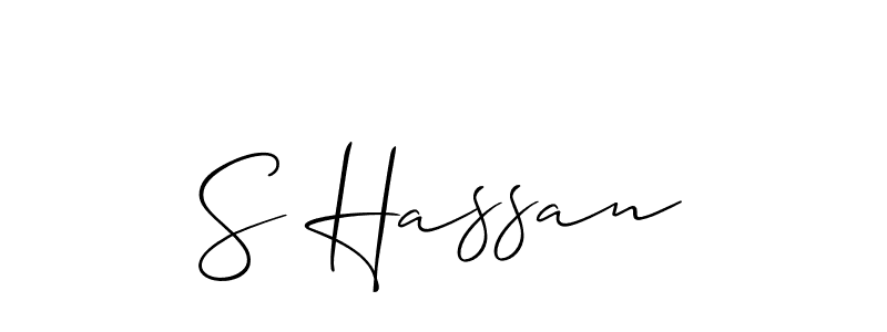 Create a beautiful signature design for name S Hassan. With this signature (Allison_Script) fonts, you can make a handwritten signature for free. S Hassan signature style 2 images and pictures png