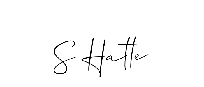 You should practise on your own different ways (Allison_Script) to write your name (S Hatle) in signature. don't let someone else do it for you. S Hatle signature style 2 images and pictures png