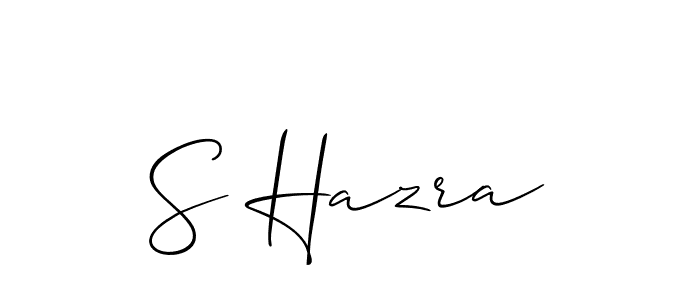 How to make S Hazra signature? Allison_Script is a professional autograph style. Create handwritten signature for S Hazra name. S Hazra signature style 2 images and pictures png