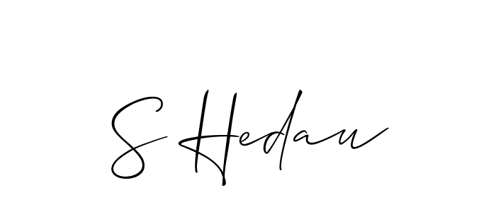Create a beautiful signature design for name S Hedau. With this signature (Allison_Script) fonts, you can make a handwritten signature for free. S Hedau signature style 2 images and pictures png