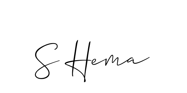 It looks lik you need a new signature style for name S Hema. Design unique handwritten (Allison_Script) signature with our free signature maker in just a few clicks. S Hema signature style 2 images and pictures png