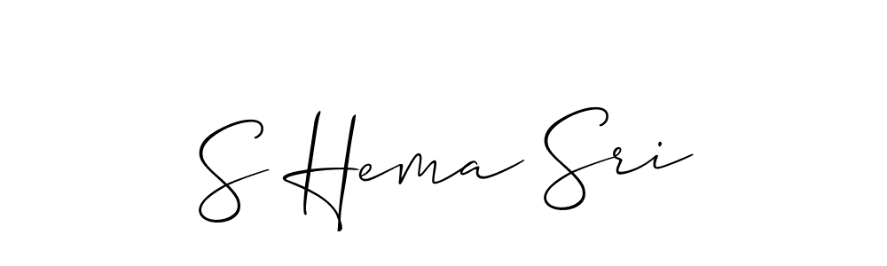 S Hema Sri stylish signature style. Best Handwritten Sign (Allison_Script) for my name. Handwritten Signature Collection Ideas for my name S Hema Sri. S Hema Sri signature style 2 images and pictures png
