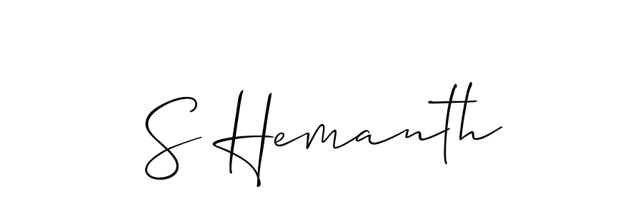 You should practise on your own different ways (Allison_Script) to write your name (S Hemanth) in signature. don't let someone else do it for you. S Hemanth signature style 2 images and pictures png