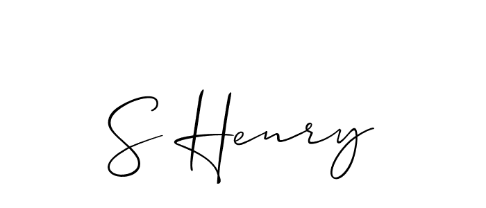 Use a signature maker to create a handwritten signature online. With this signature software, you can design (Allison_Script) your own signature for name S Henry. S Henry signature style 2 images and pictures png
