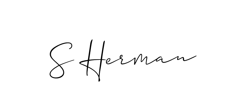 S Herman stylish signature style. Best Handwritten Sign (Allison_Script) for my name. Handwritten Signature Collection Ideas for my name S Herman. S Herman signature style 2 images and pictures png