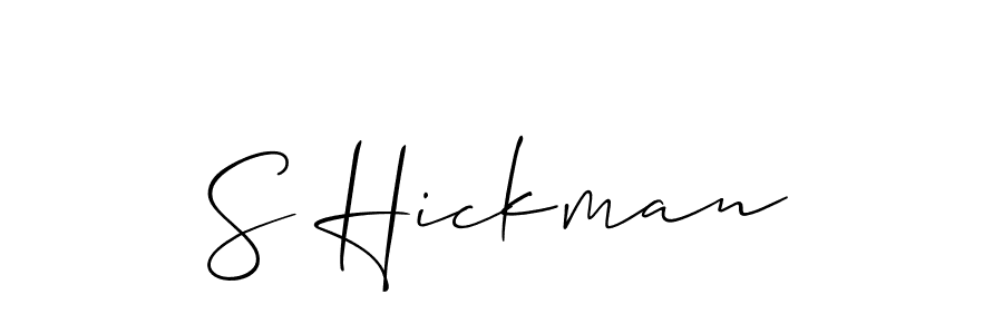 Make a beautiful signature design for name S Hickman. With this signature (Allison_Script) style, you can create a handwritten signature for free. S Hickman signature style 2 images and pictures png
