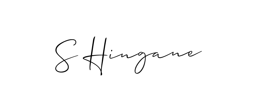 Make a beautiful signature design for name S Hingane. With this signature (Allison_Script) style, you can create a handwritten signature for free. S Hingane signature style 2 images and pictures png