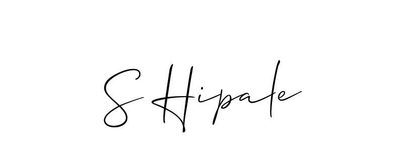 It looks lik you need a new signature style for name S Hipale. Design unique handwritten (Allison_Script) signature with our free signature maker in just a few clicks. S Hipale signature style 2 images and pictures png
