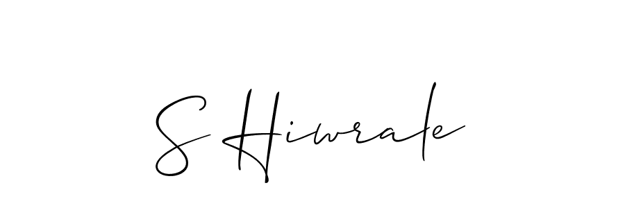 Use a signature maker to create a handwritten signature online. With this signature software, you can design (Allison_Script) your own signature for name S Hiwrale. S Hiwrale signature style 2 images and pictures png