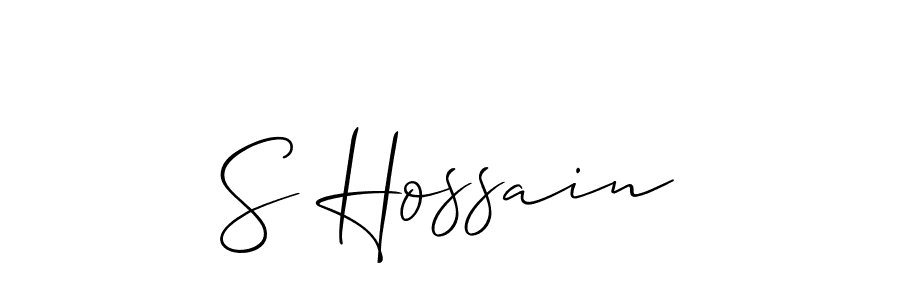 It looks lik you need a new signature style for name S Hossain. Design unique handwritten (Allison_Script) signature with our free signature maker in just a few clicks. S Hossain signature style 2 images and pictures png