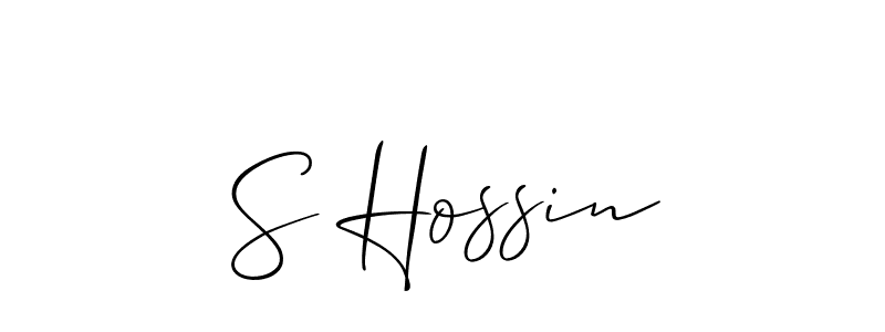This is the best signature style for the S Hossin name. Also you like these signature font (Allison_Script). Mix name signature. S Hossin signature style 2 images and pictures png