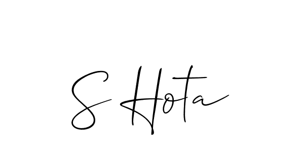 Make a beautiful signature design for name S Hota. With this signature (Allison_Script) style, you can create a handwritten signature for free. S Hota signature style 2 images and pictures png