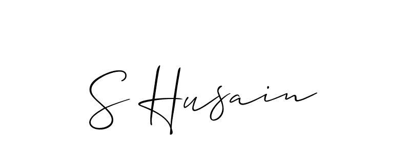 Use a signature maker to create a handwritten signature online. With this signature software, you can design (Allison_Script) your own signature for name S Husain. S Husain signature style 2 images and pictures png