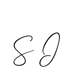 How to make S I signature? Allison_Script is a professional autograph style. Create handwritten signature for S I name. S I signature style 2 images and pictures png