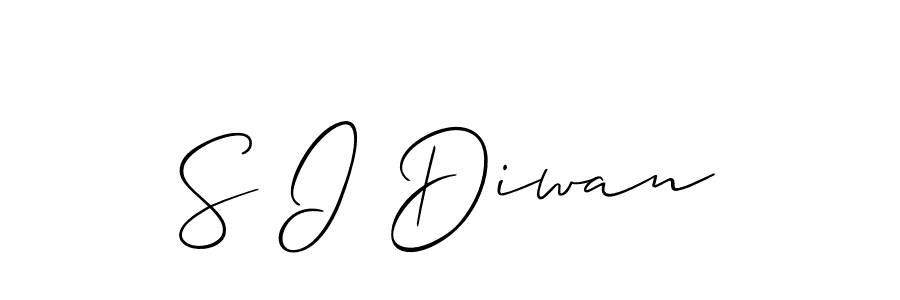 Similarly Allison_Script is the best handwritten signature design. Signature creator online .You can use it as an online autograph creator for name S I Diwan. S I Diwan signature style 2 images and pictures png