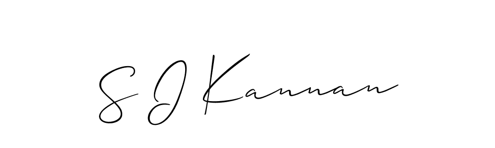 Also we have S I Kannan name is the best signature style. Create professional handwritten signature collection using Allison_Script autograph style. S I Kannan signature style 2 images and pictures png
