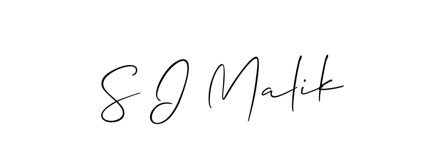 S I Malik stylish signature style. Best Handwritten Sign (Allison_Script) for my name. Handwritten Signature Collection Ideas for my name S I Malik. S I Malik signature style 2 images and pictures png