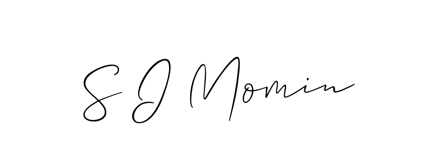 S I Momin stylish signature style. Best Handwritten Sign (Allison_Script) for my name. Handwritten Signature Collection Ideas for my name S I Momin. S I Momin signature style 2 images and pictures png