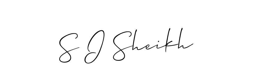 How to make S I Sheikh name signature. Use Allison_Script style for creating short signs online. This is the latest handwritten sign. S I Sheikh signature style 2 images and pictures png