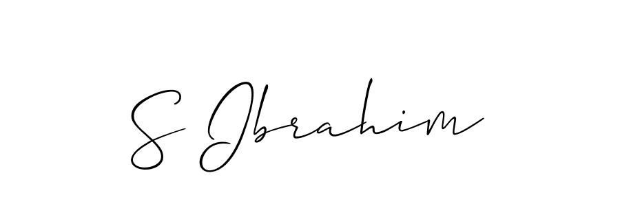 How to make S Ibrahim signature? Allison_Script is a professional autograph style. Create handwritten signature for S Ibrahim name. S Ibrahim signature style 2 images and pictures png