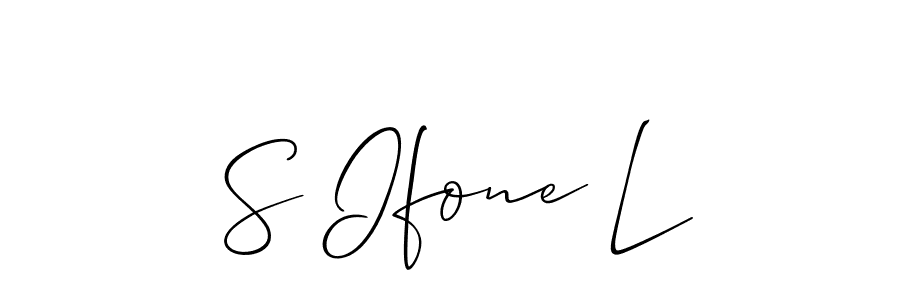 Design your own signature with our free online signature maker. With this signature software, you can create a handwritten (Allison_Script) signature for name S Ifone L. S Ifone L signature style 2 images and pictures png