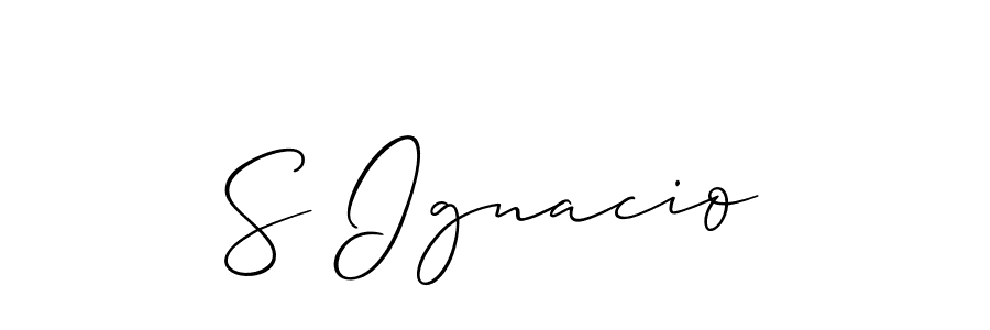 Create a beautiful signature design for name S Ignacio. With this signature (Allison_Script) fonts, you can make a handwritten signature for free. S Ignacio signature style 2 images and pictures png