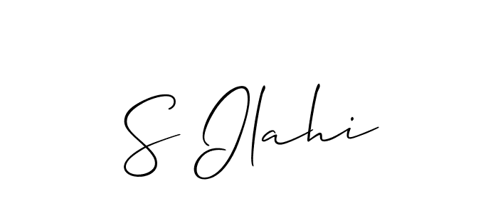 Create a beautiful signature design for name S Ilahi. With this signature (Allison_Script) fonts, you can make a handwritten signature for free. S Ilahi signature style 2 images and pictures png