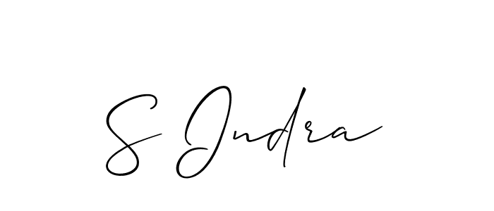Create a beautiful signature design for name S Indra. With this signature (Allison_Script) fonts, you can make a handwritten signature for free. S Indra signature style 2 images and pictures png