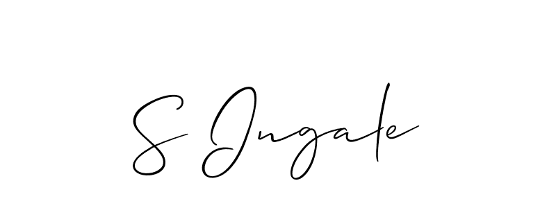 The best way (Allison_Script) to make a short signature is to pick only two or three words in your name. The name S Ingale include a total of six letters. For converting this name. S Ingale signature style 2 images and pictures png