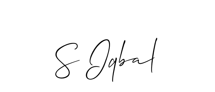 It looks lik you need a new signature style for name S Iqbal. Design unique handwritten (Allison_Script) signature with our free signature maker in just a few clicks. S Iqbal signature style 2 images and pictures png