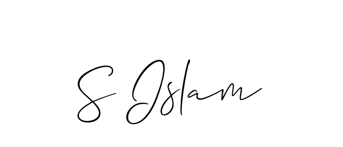 How to make S Islam signature? Allison_Script is a professional autograph style. Create handwritten signature for S Islam name. S Islam signature style 2 images and pictures png