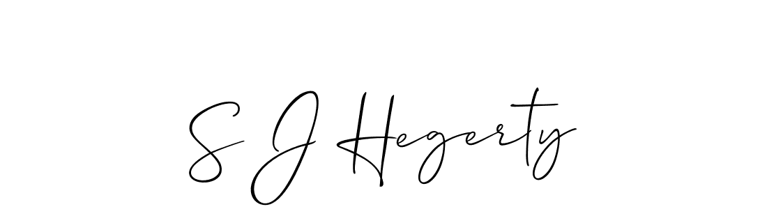 Use a signature maker to create a handwritten signature online. With this signature software, you can design (Allison_Script) your own signature for name S J Hegerty. S J Hegerty signature style 2 images and pictures png
