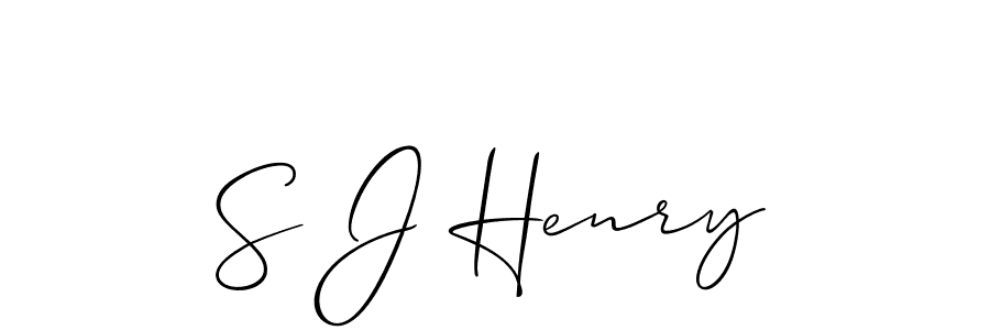 Make a beautiful signature design for name S J Henry. With this signature (Allison_Script) style, you can create a handwritten signature for free. S J Henry signature style 2 images and pictures png