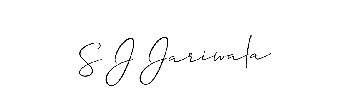 Also we have S J Jariwala name is the best signature style. Create professional handwritten signature collection using Allison_Script autograph style. S J Jariwala signature style 2 images and pictures png