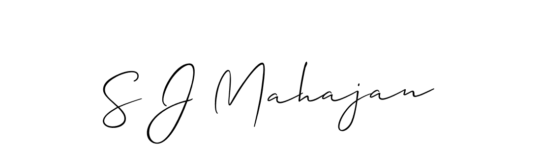 Make a beautiful signature design for name S J Mahajan. With this signature (Allison_Script) style, you can create a handwritten signature for free. S J Mahajan signature style 2 images and pictures png