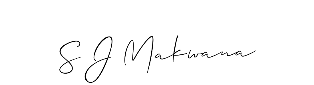 Design your own signature with our free online signature maker. With this signature software, you can create a handwritten (Allison_Script) signature for name S J Makwana. S J Makwana signature style 2 images and pictures png